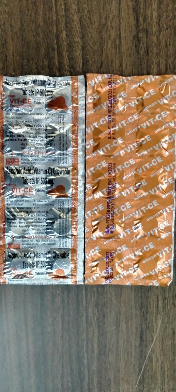 Vit -CE  Tablet (Orange Flavour) 500mg