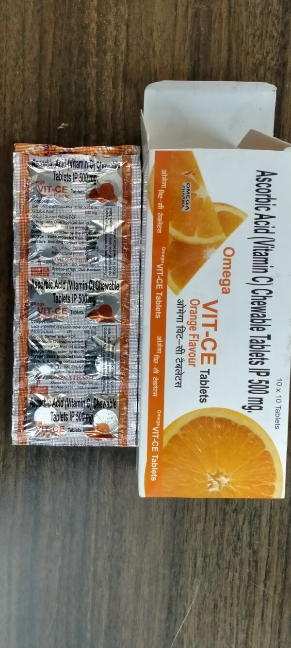 Vit -CE  Tablet (Orange Flavour) 500mg - Image 2