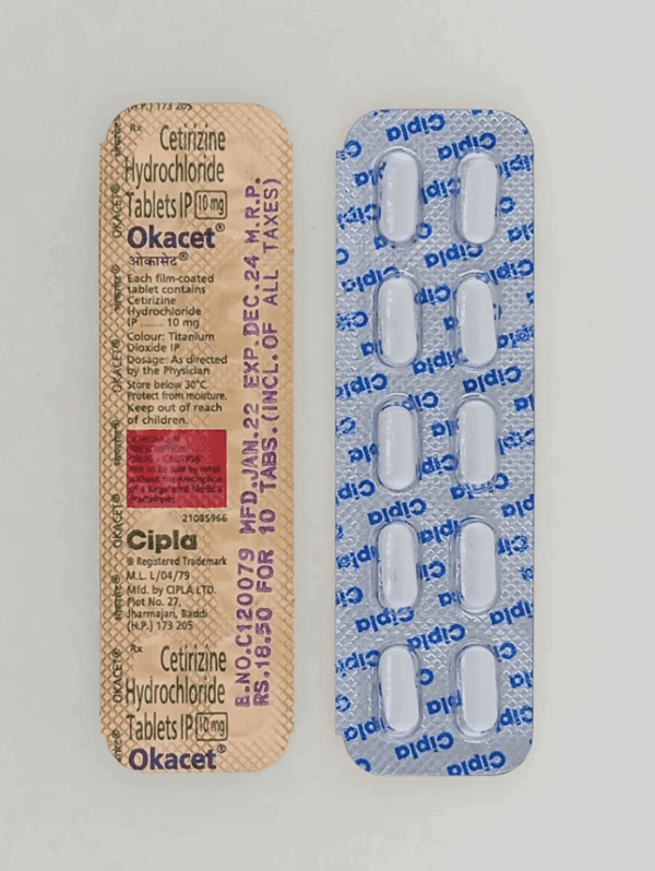 Okacet (Cetirizine Hydrochloride Tablet 10 Mg) - Image 2